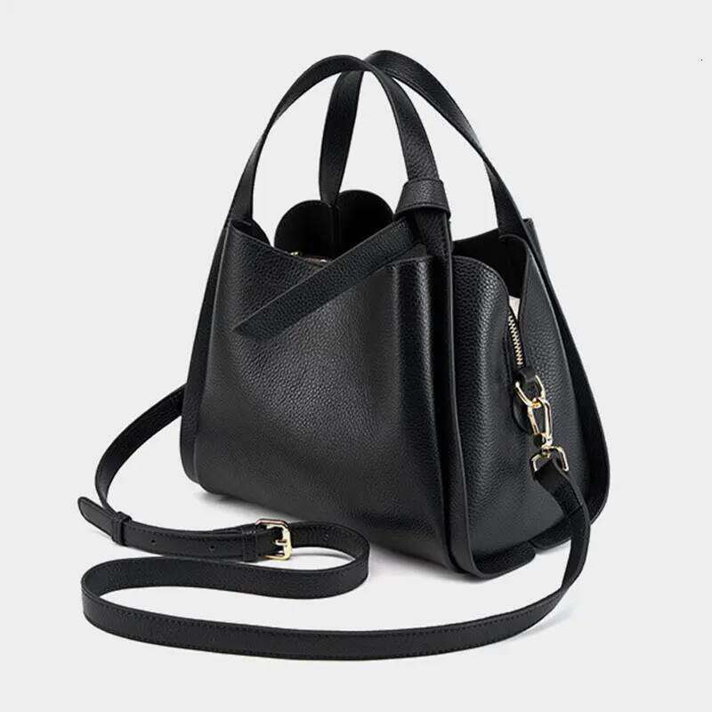 100% Cowhide Women's Bag 2024 New Large Capacity Women Crossbody Shoulder Bags Fashion Genuine Leather Female Handbags 2371