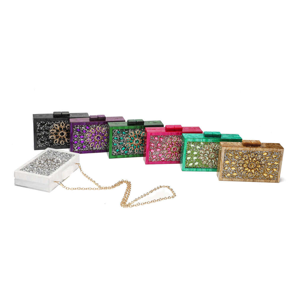 New Trendy Evening Water Wedding Cheongsam High-end Inlaid Brick Handheld Crossbody Bag