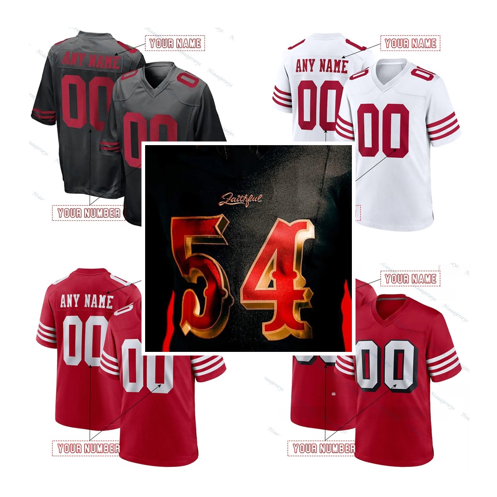 Custom Football 2025 Rivalries Jersey Brock Purdy George Kittle Fred Warner Christian McCaffrey Mac Jones Deommodore Lenoir