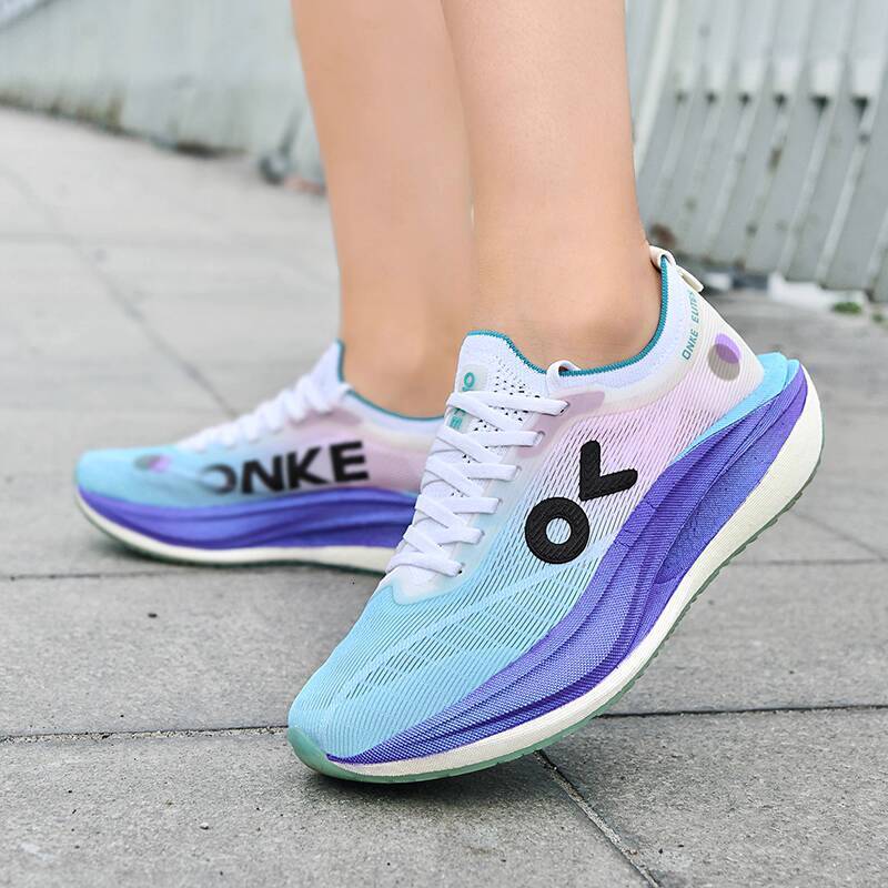 ONKE Women's Summer Lightweight Breathable Carbon Plate Men's Ultra-light Anti-slip Wear-resistant Cushioning Couple Running Sports Shoes