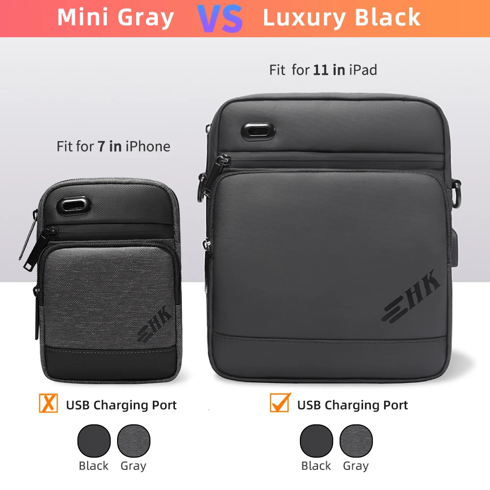 HcanKcan Casual Mens Shoulder Bag Travel Fashion Crossbody Man Pack Waterproof Men Wallet Handbag Business Side Bags For Women 250918