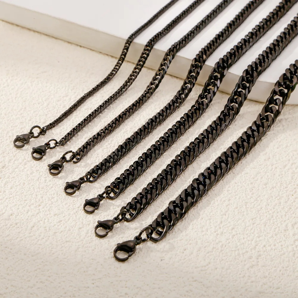 Starry39mm y Miami Curb Chain Bracelet for Men Stainless Steel Cuban Link Wristband Classic Punk Heavy Male Jewelry 250901