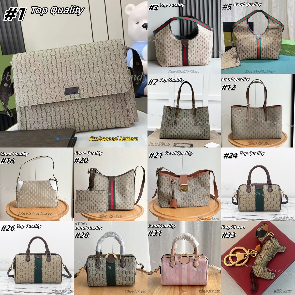 Fashion Shoulder Bags Large Capacity Trendy Totes Crossbody Purse Mommy Bag Tote Bag Shopping/Travel Bag PLACE ORDER BY PICTURES