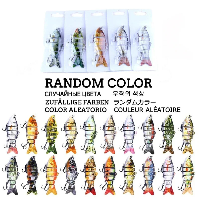 6 Segment Multi Jointed Fishing Lure Sinking 10cm175g Swimbait Artificial Wobblers Crankbait Hard Bait Pesca Tackle 531Pcs 250901
