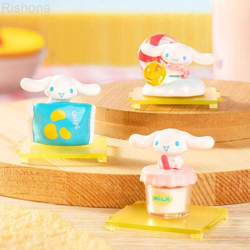Sanrio Genuine MINISO Cinnamoroll Convenience Fast Food Series Micro Box Blind Box Handmade Ornaments Trendy Gift for Girls L250903