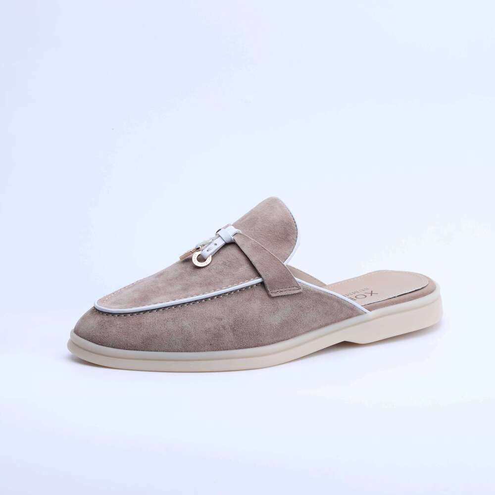 No - Designer Tassel Suede Leather Loafers for Women 2025 Slip On Slippers Flat Work Walking Shoes High Quality