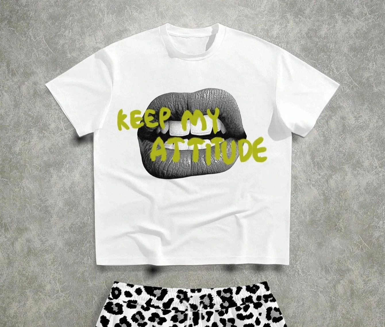 Limitedtime Offer on Maniti EMRG Mens Lip Print Shortsleeved Tshirt with Round Neck Print for Summer 250902