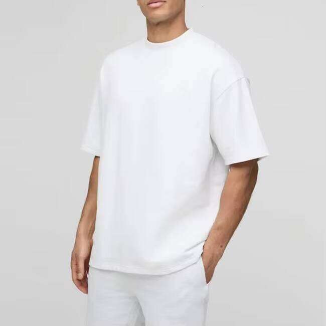 Men's Casual T-Shirt High Quality 100% Cotton Solid Color Collar Short Sleeve 260g Fabric Weight Blank Design