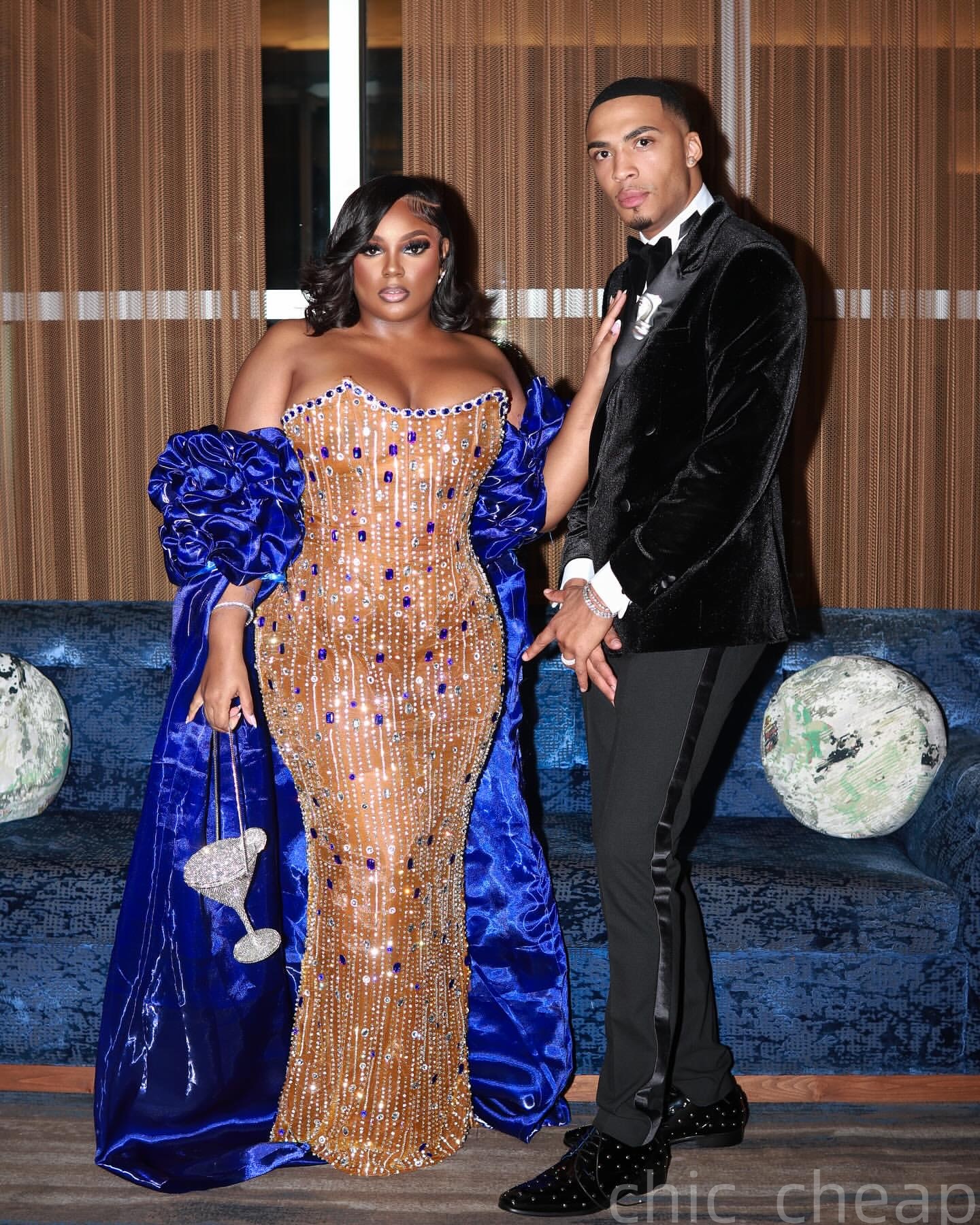 Aso Ebi Royal Blue Mermaid Prom Dresses 2025 Illusion Crystals Satin Evening Formal Party Second Birthday Engagement Gowns Plus Size Dress For Special