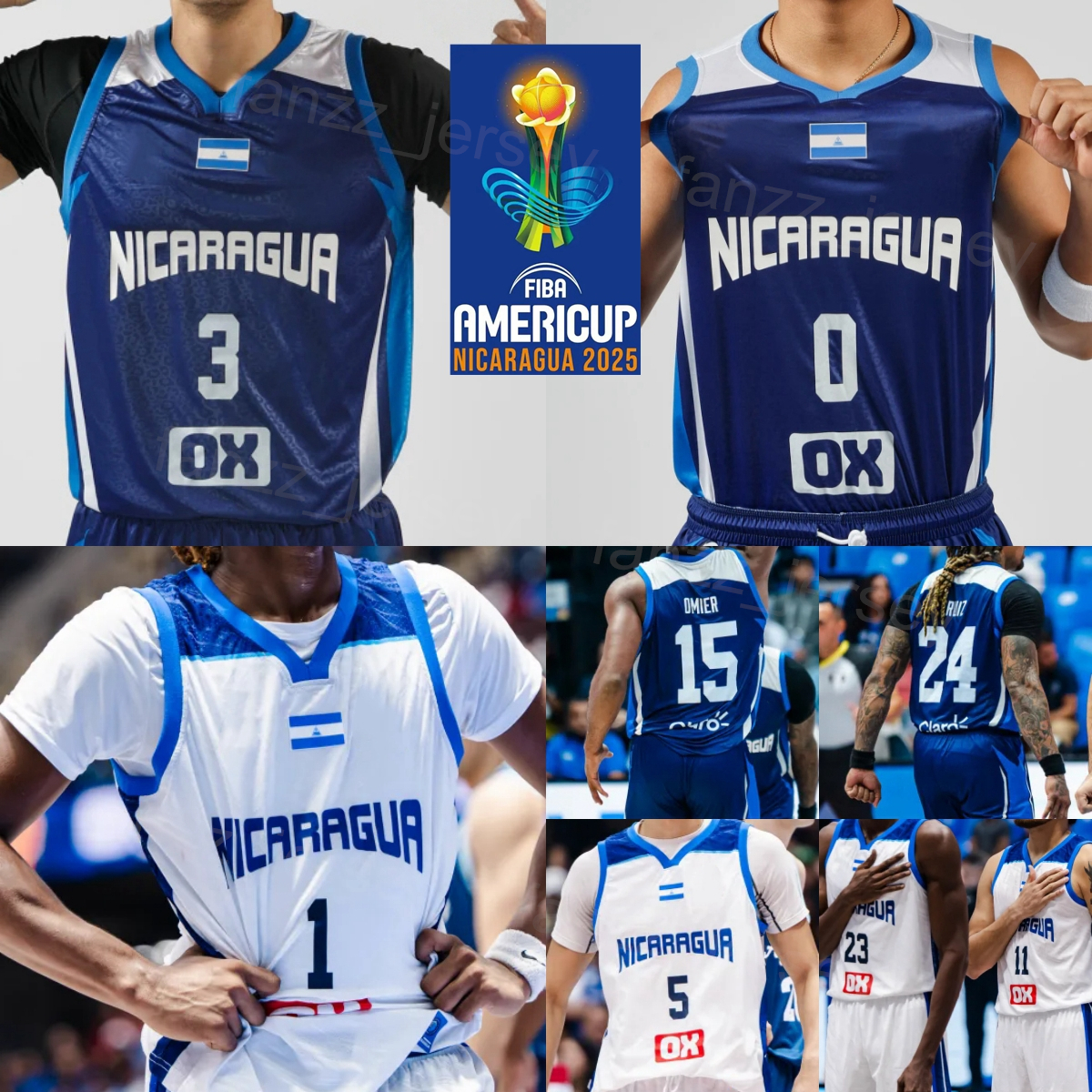Print Basketball Nicaragua Jerseys 2025/26 Americup Child Women Mens 15 Norchad…