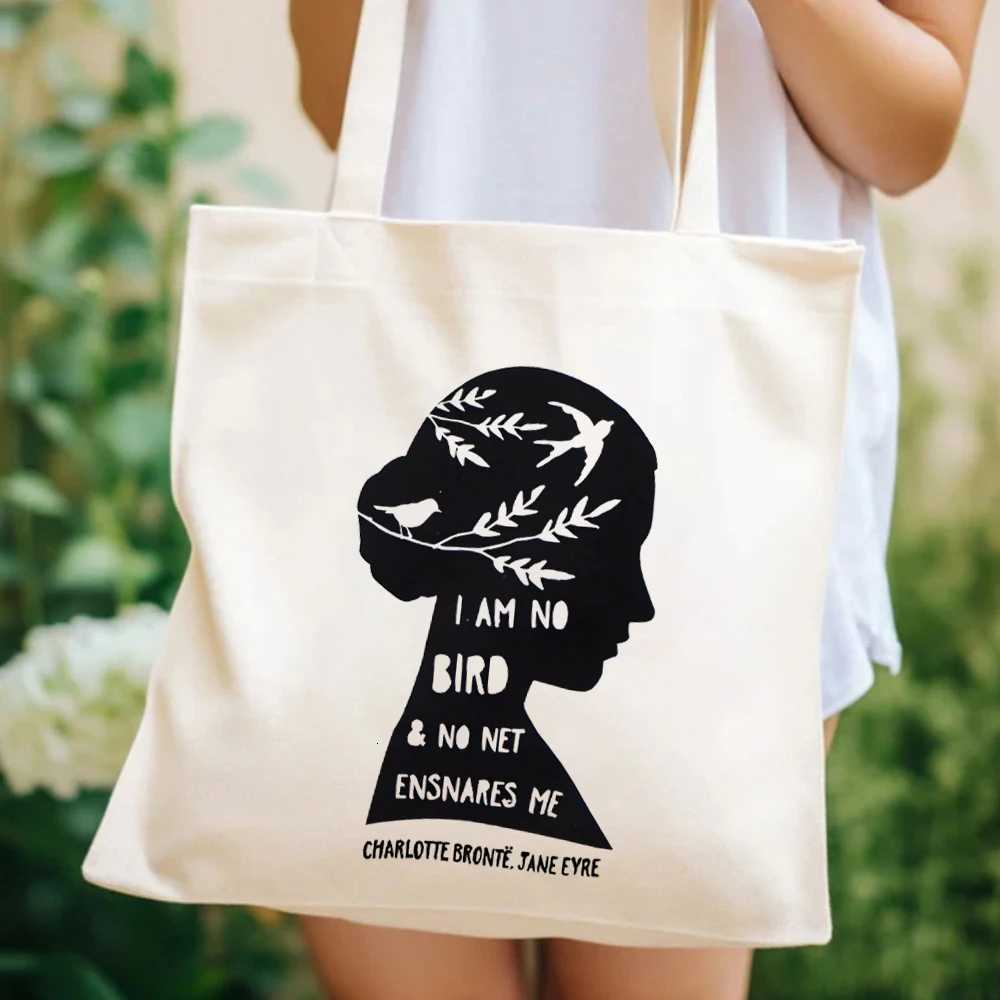 Jane Eyre Bags for Womens Feminist Women Handbag Literary Quote Womens Handbags for Book Lover Charlotte Bronte Quote Tote Bag Z250902