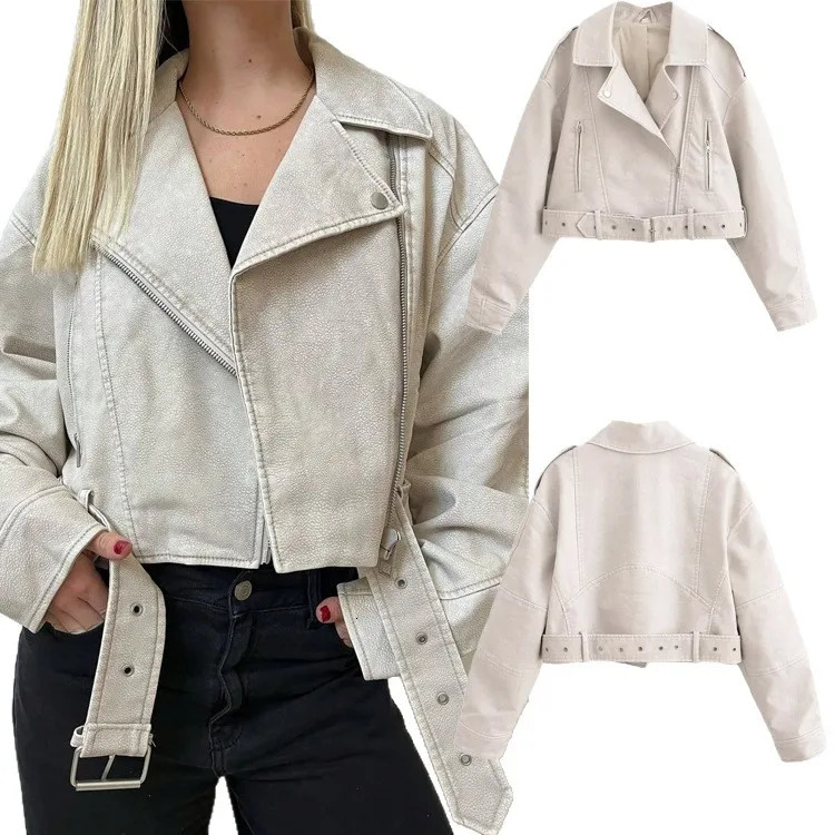 Womens Oversized Leather Jackets Faux Suede Fall Fashion Motorcycle Coats Leather Moto Jacket for Women PU Biker Motorcycle Coat 250902
