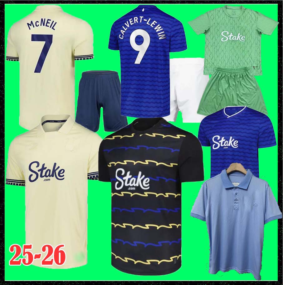25 -26 BRANTHWAITE Soccer Evertoon Jerseys DANJUMA CALVERT-LEWIN HARRISON MYKOLENKO DOUCOURE COLNMAN YOUNG GUEYE PICKFORD 2025 2026 men kids football shirt