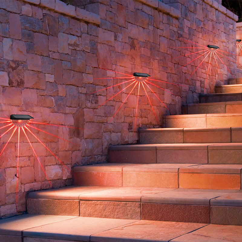 Customized solar step lights, customized outdoor courtyard decorative lights, wall lamps, automatic switch night lights, terrace lights