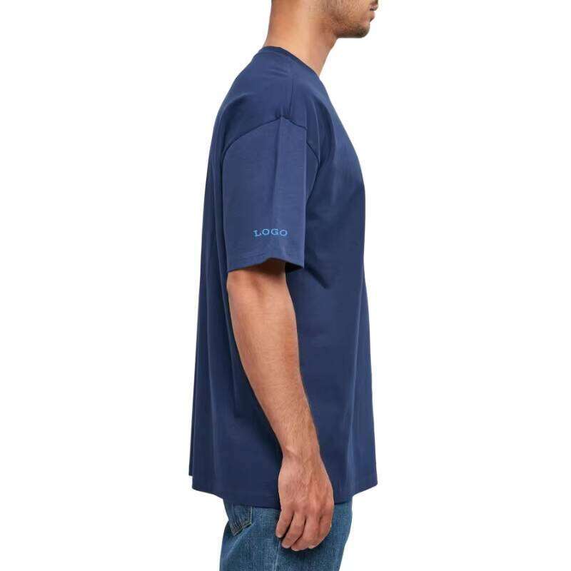 100% Cotton 230g Heavyweight Short Sleeve Casual Loose Fit Blank Design Men's T-Shirt