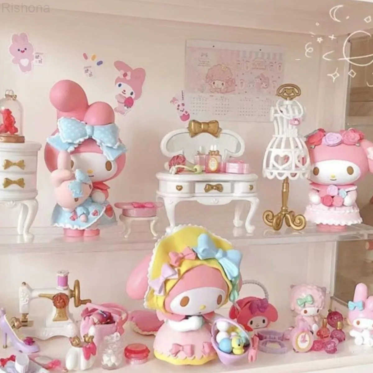 Sanrio Hello Kitty Melody Blind Box Mystery Pack Handmade Mini Doll Collectible Toy Cute Desktop Decor Home Gift for Kids Fans L250903