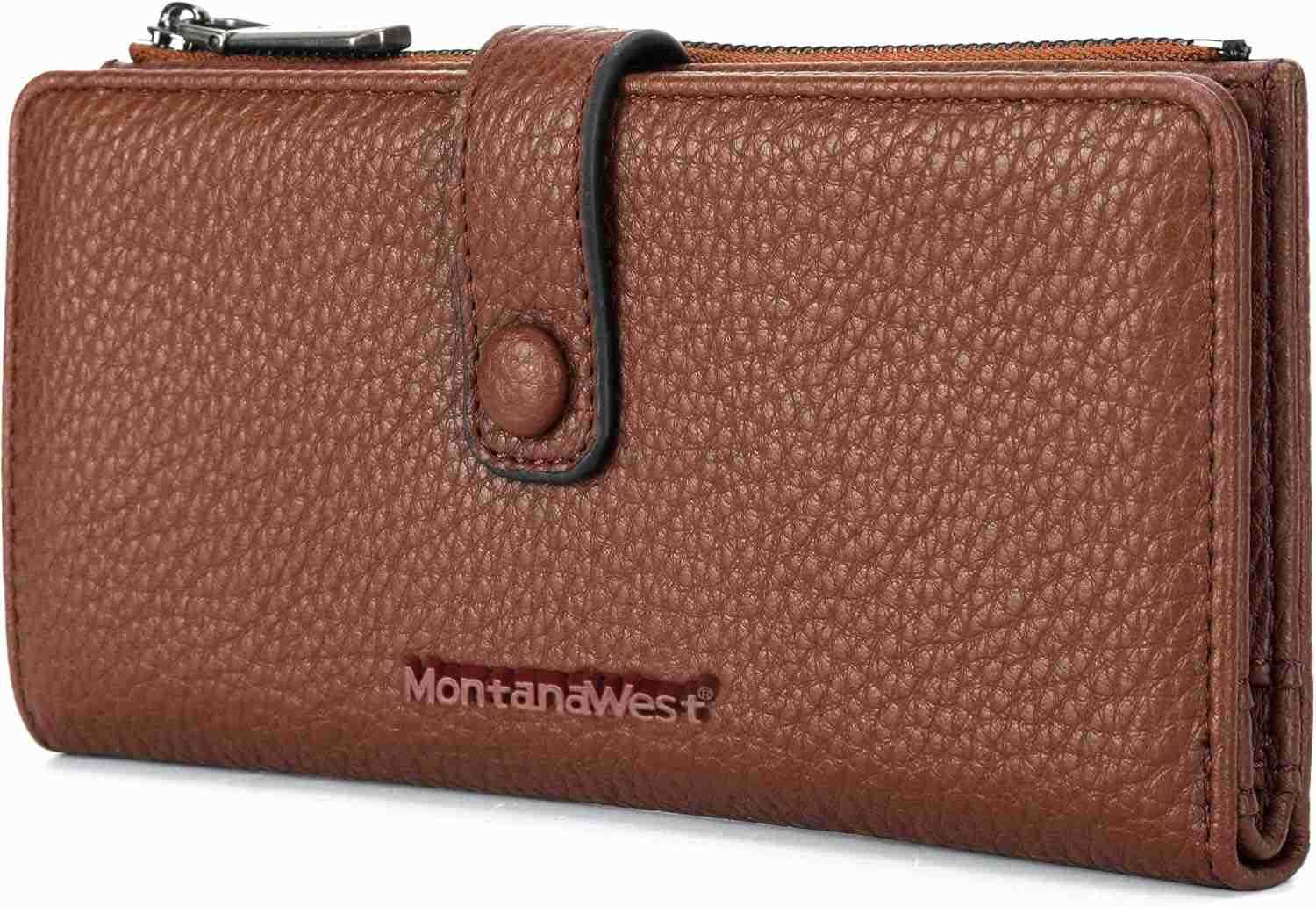 Womens Wallet Long Bifold Card Holder RFID Blocking with Zipper Coin PocketZ250910