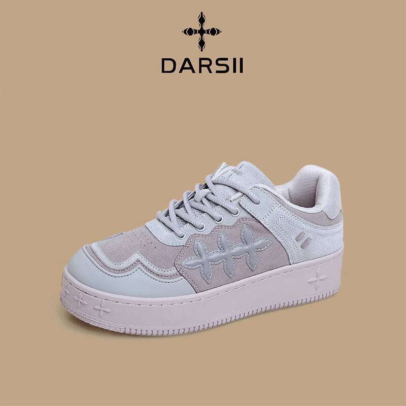 DARSII Casual Men and Genuine Leather Breathable Non-Slip Wear-Resistant Star Shoes for Women Autumn New Couple Sneakers