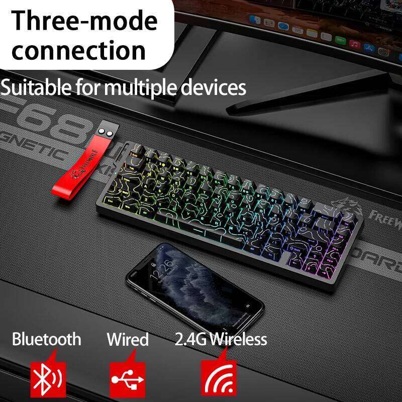 Magnetic Switch Gaming Keyboard Attack Shark X HE And FreeWolf F Pro K Wired Wireless RGB Rapid Trigger Hall Effect