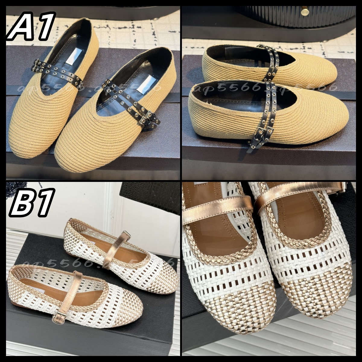 (Order by pic in opt, not by desc) color-blocked openwork woven women shoes woven hemp rope ballet flats