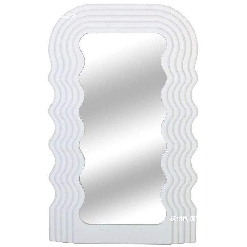Compact Mirrors Wavy Decorative Makeup Mirror Desktop Vanity Mirrors Irregular Ornament Bedroom Bathroom Cosmetic Mirrors Dormitory Home Decor 230818