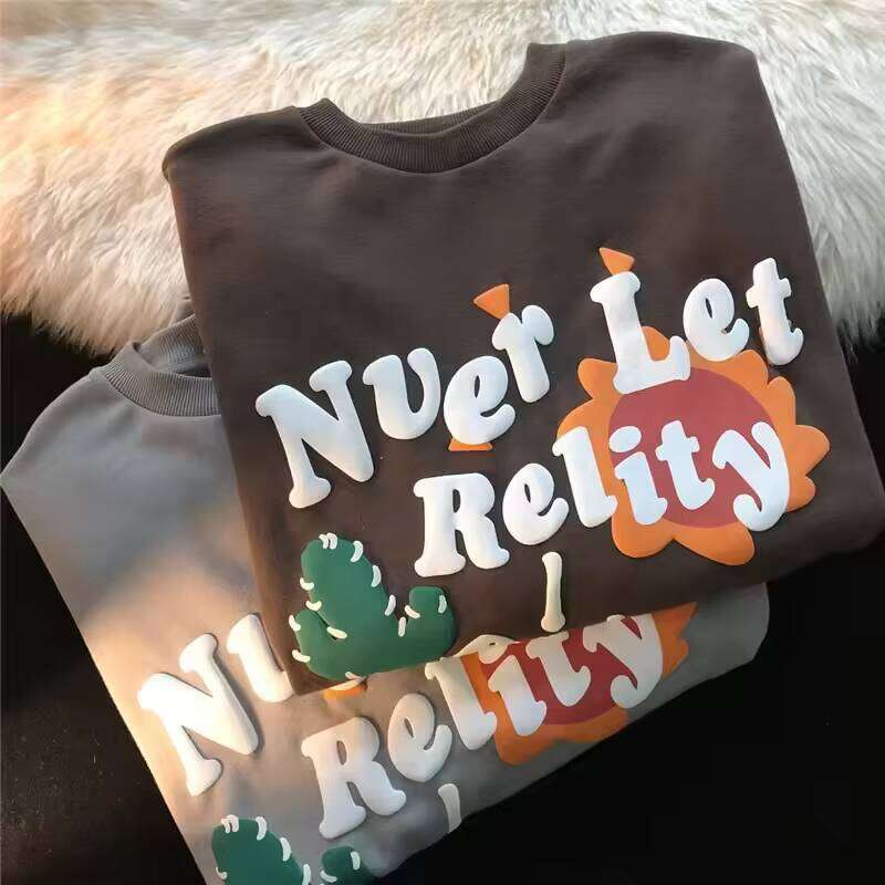 High Quality 100% Cotton Streetwear Oversized Logo 3D Puff Print T-Shirt Fashion Men's Clothing Manufacturer