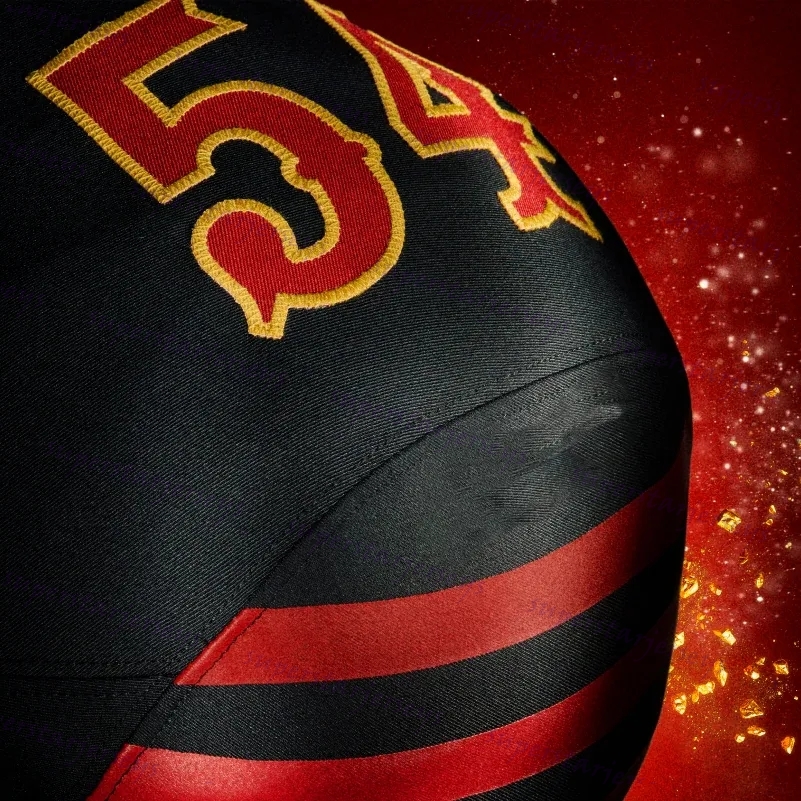 Custom Football 2025 Rivalries Jersey Whtie Black Red Christian McCaffrey Brock Purdy Deebo Samuel Trey Lance Nick Bosa George Kittle Fred Warner Jerr