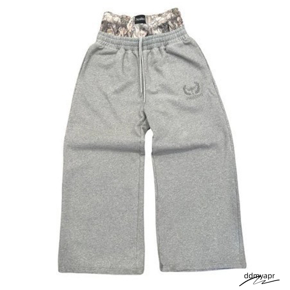 Men's Pants Double Cuffs Baggy Joggers Black Oversized Drawstring Flannel Lined Elastic Waistband Casual Streetwear Workout Daily Petite Y2k ddmy