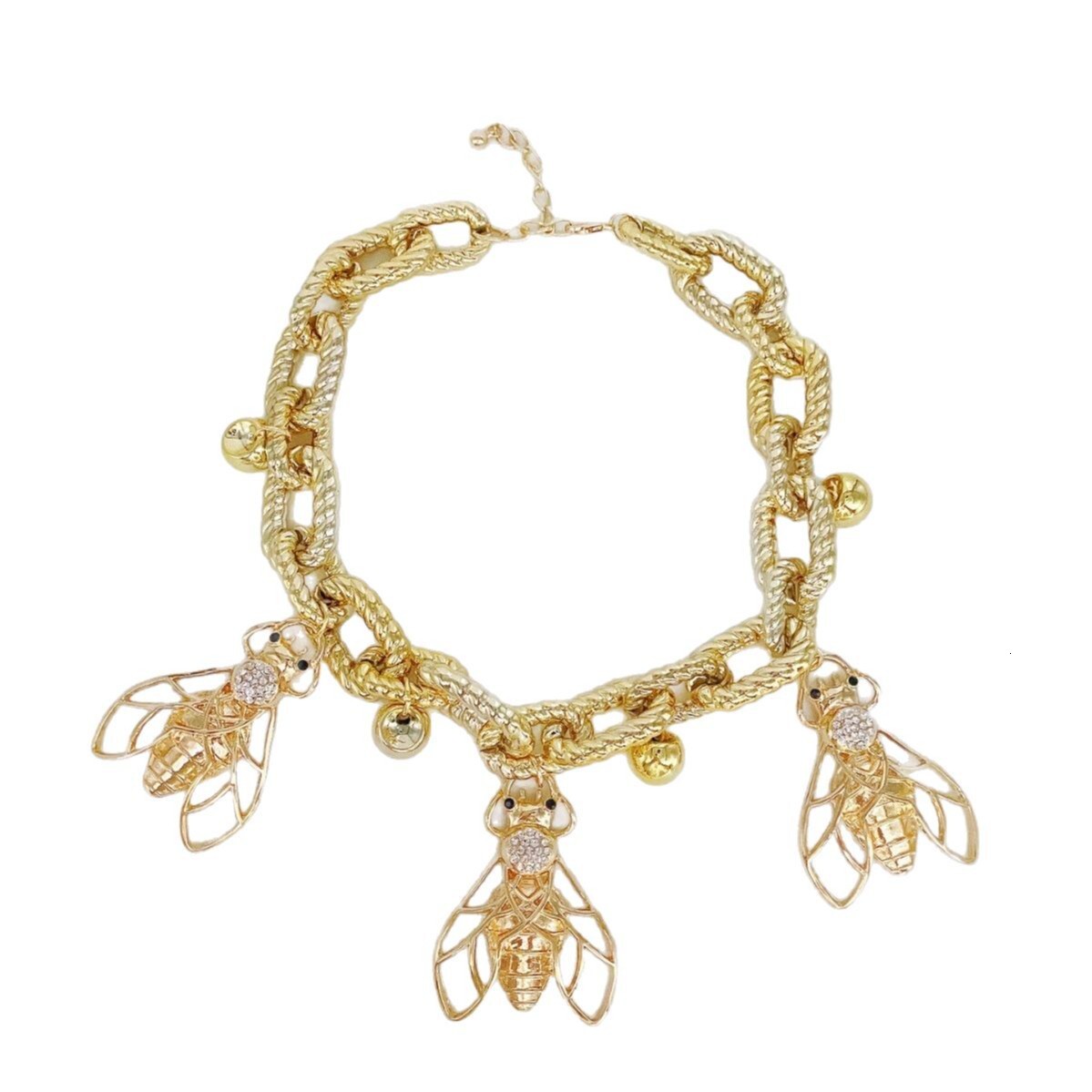 Luxury Brand Designer Jewelry European And American INS New Style Sealed Butterfly Necklace Fashion Hot Sale Bee Exaggerated Thick Necklace High Versi