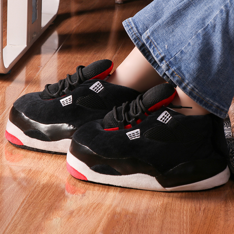 Designer Luxury Winter Cotton Slippers Creative Shape Home Shoes Anti-slip Anti-odor Plush Comfortable Warm Women's Men's Couple Style Carto