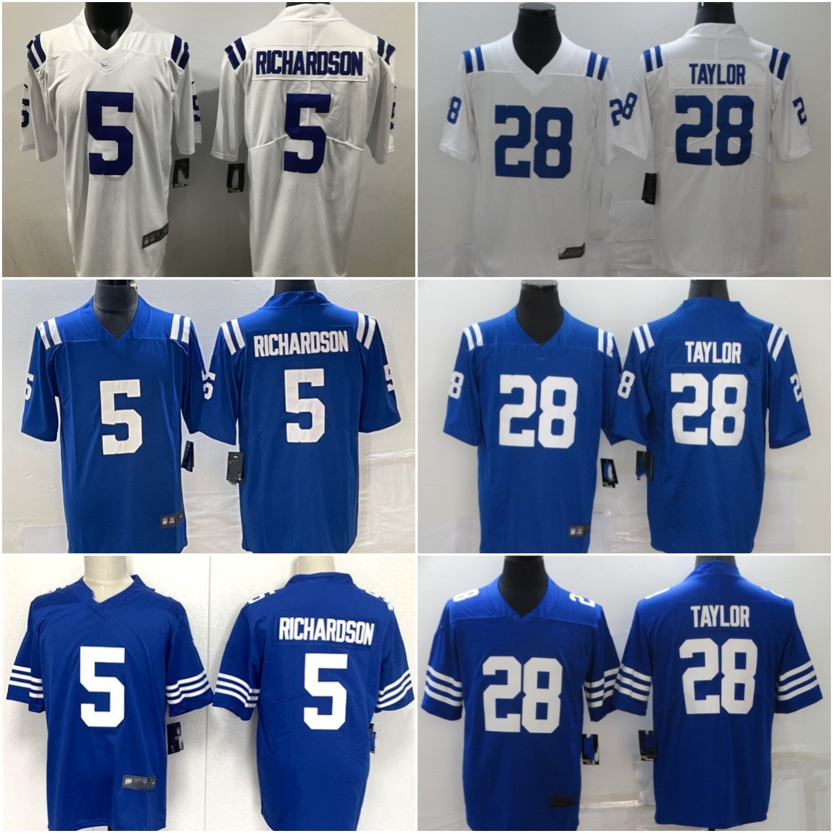 Colts Jersey Peyton Manning Anthony Richardson Jonathan Taylor Tyler Warren Alec Pierce Ashton Dulin Michael Pittman Jr. Adonai Mitchell Laiatu Latu Football