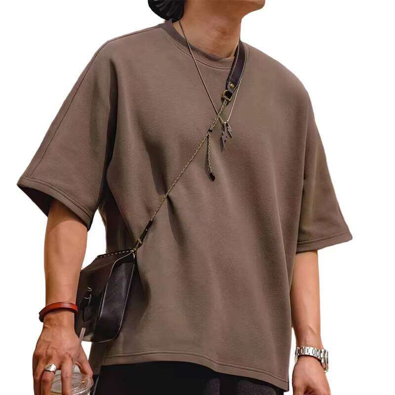 Designer Brand Oversized Square T-Shirt Summer Running Heavyweight Men's Sports Shirt