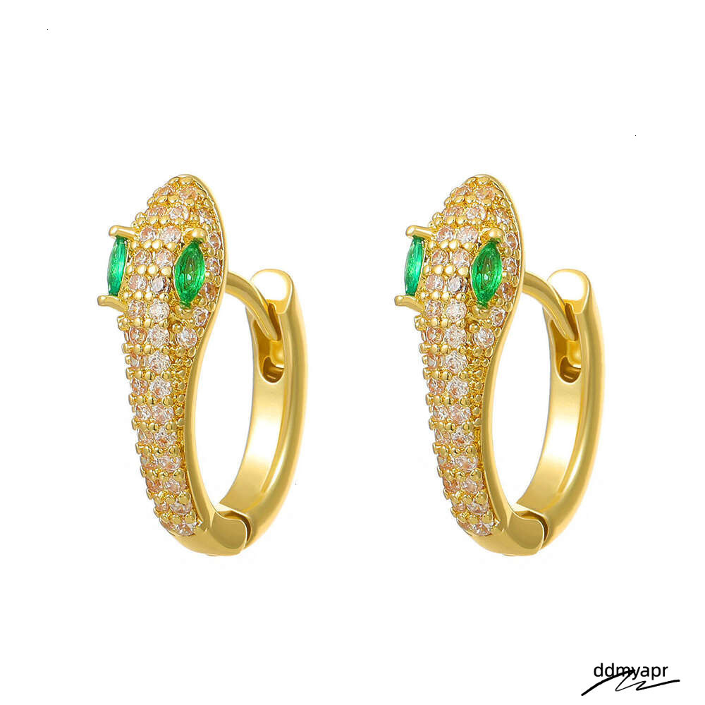 ddmyapr Micro Snake-Shaped Hoop Pave Earrings Men, Stainless Steel, Hypoallergenic, High-End Accessories For ddmyapr Women, Versatile And Unique Jewel