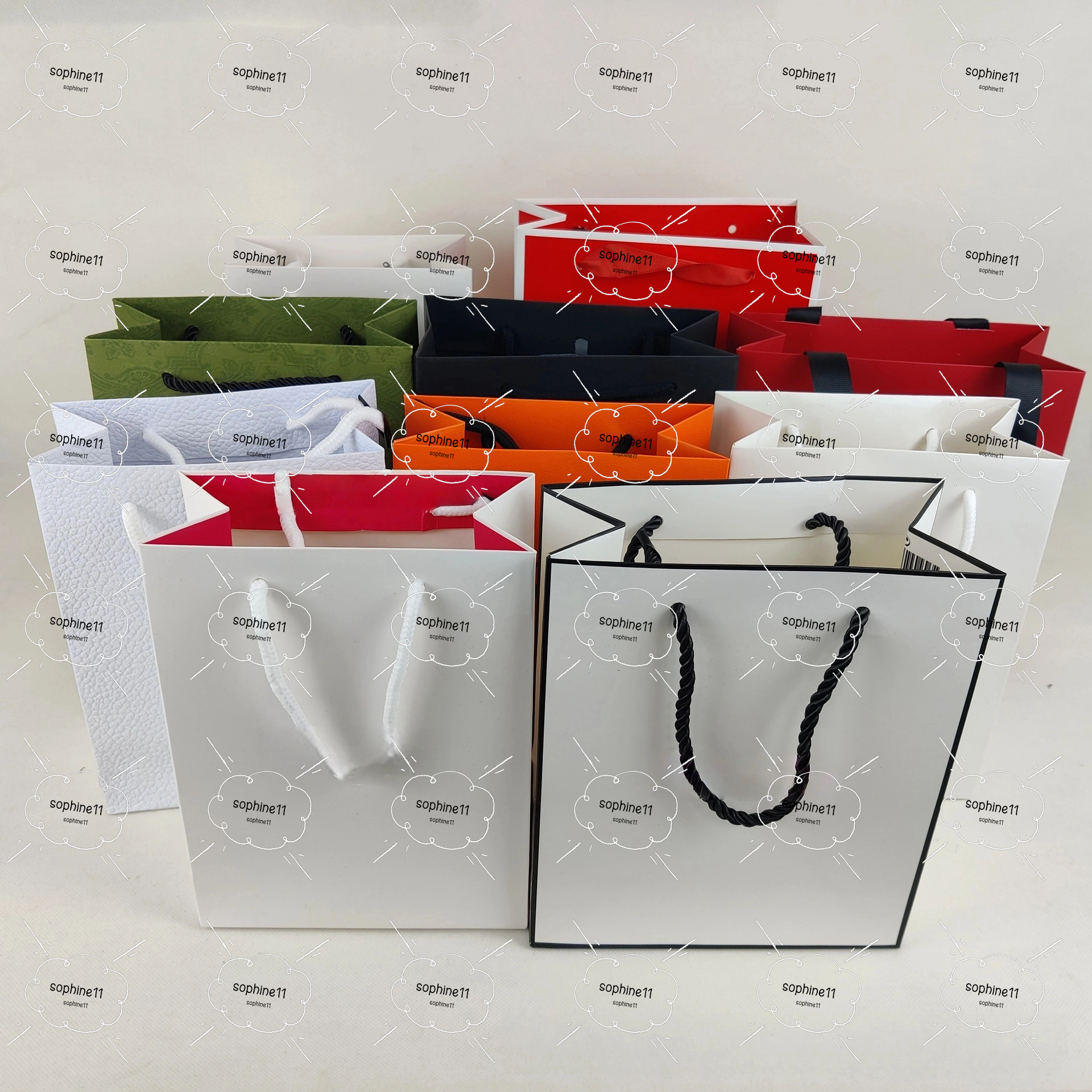 Gift Wrap Wholesale Fashion Large Orange Box Bag Luxury Lipstick Perfume Gift Bag Flower Scarf Purse Jewelry Packaging Decoration