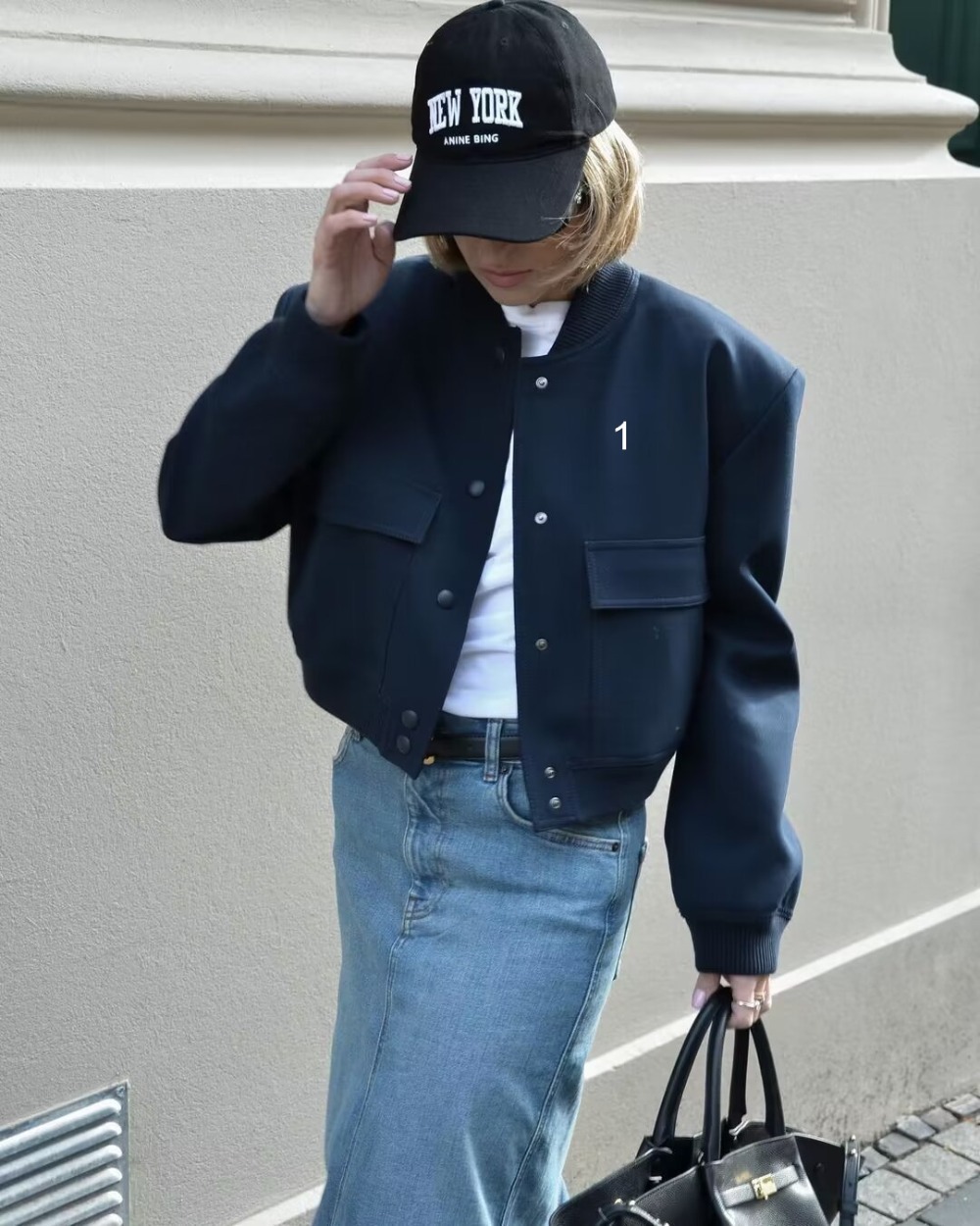 A9621 Outfits For Woman Spring French Short Large Pocket Bomber Jacket Women's Style