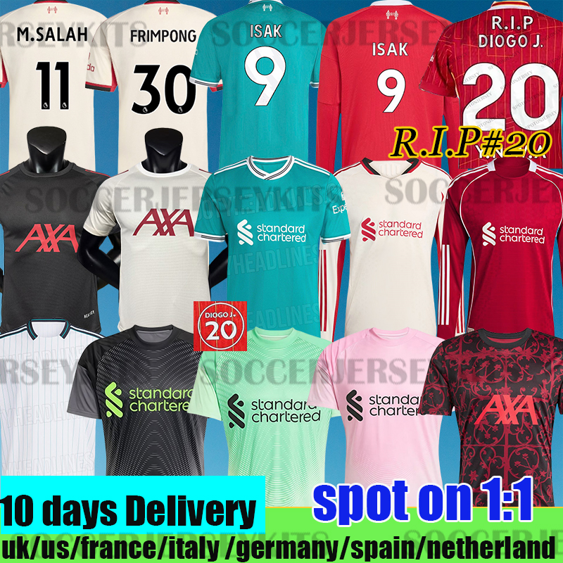 liv erpooll long sleeve LFC 25 26 WIRTZ DIOGO JOTA FRIMPONG LiverpPudlian soccer jerseys M.SALAH VIRGIL liv erpooll jersey EKITIKE goalkeeper sets kits trainning LVP