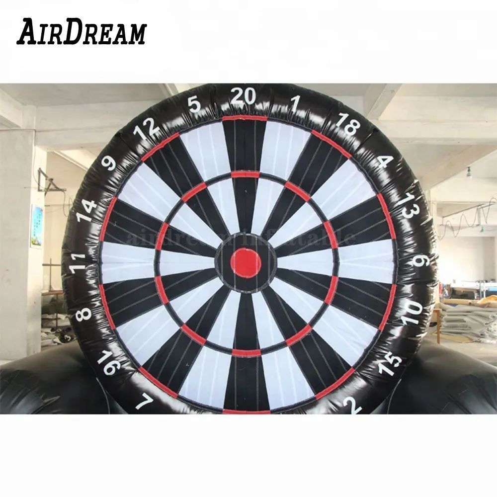 5m high (16.5ft) with 8balls High quality Customize size color inflatable footdarts dart soccer darts board game for sale
