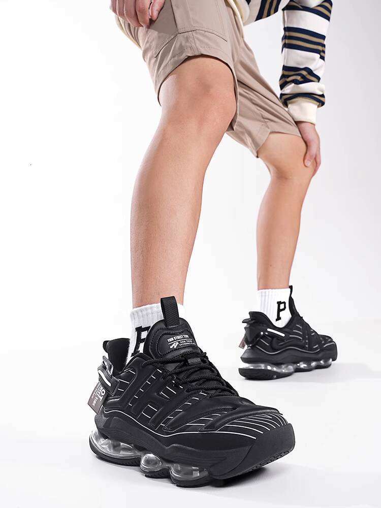 NHOT designer shoes Autumn Men's Air Cushion Fashion Running Non-Slip Wear-Resistant Sports Trendy Leather Casual Shoes