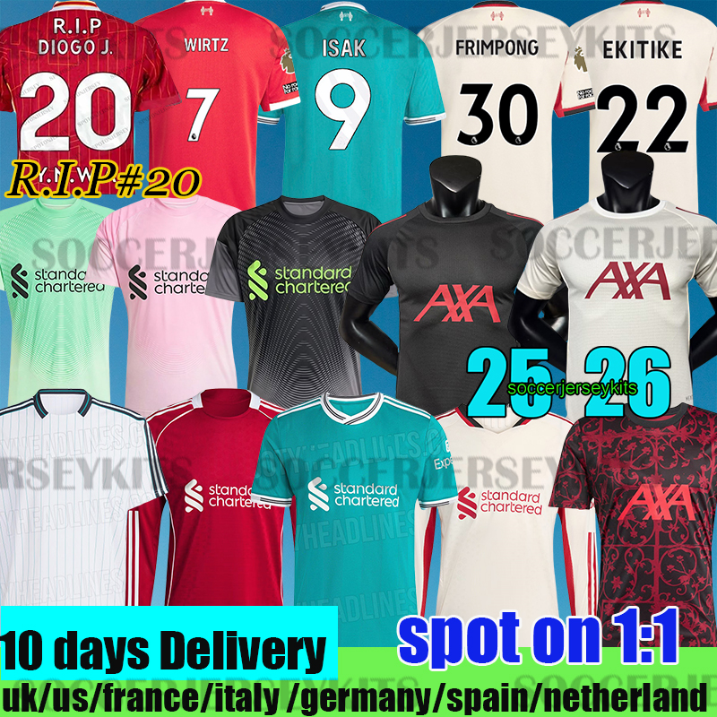 long sleeve 25 26 LFC WIRTZ DIOGO JOTA FRIMPONG LiverpPudlian M.SALAH VIRGIL soccer jerseys liv erpooll jersey EKITIKE 2026 goalkeeper trainning P