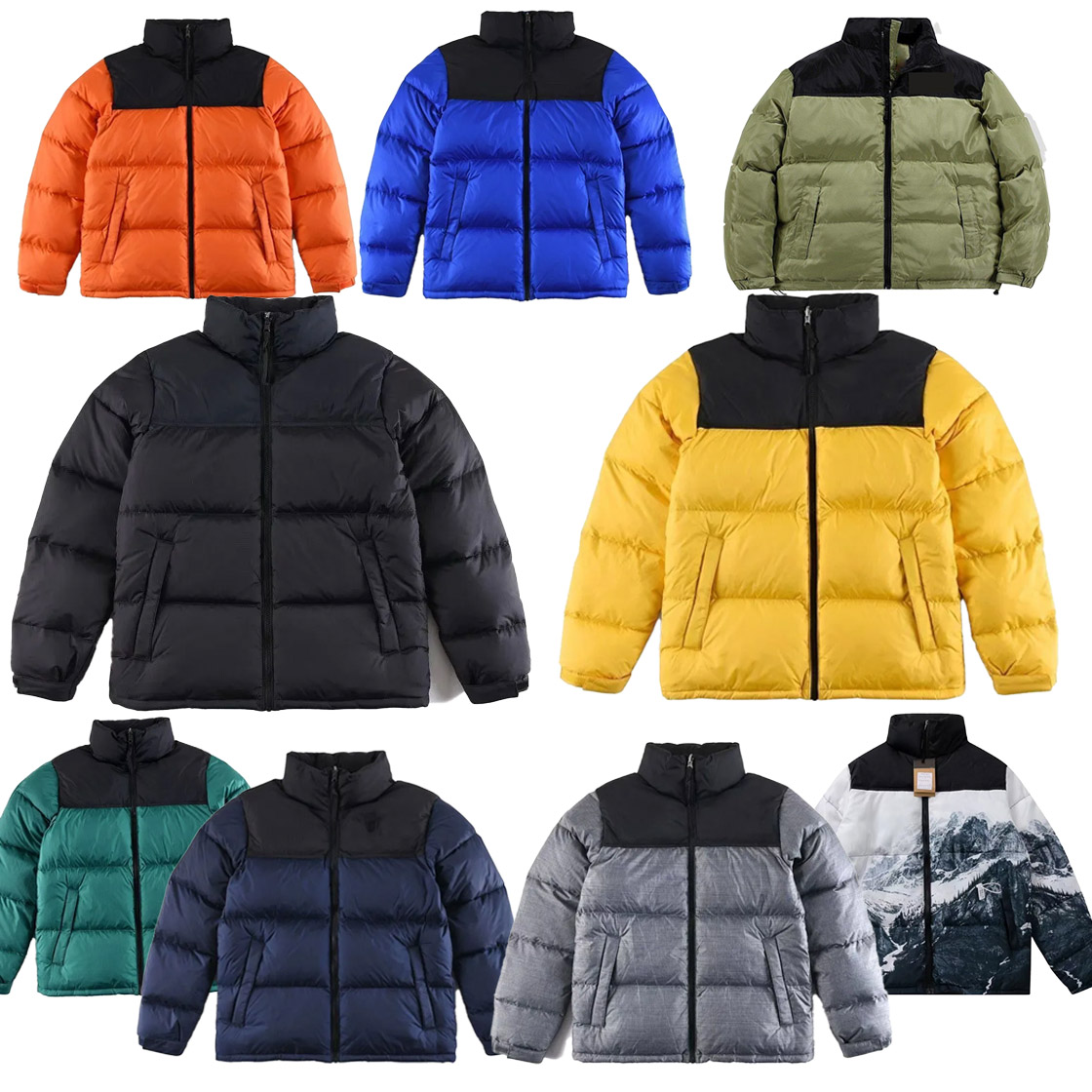 windbreaker thick jacket puffer mens Hooded letter printing Couple Clothing Puffer Jacket Unisex Zipper Fill-down Stowable Hood Water repellent