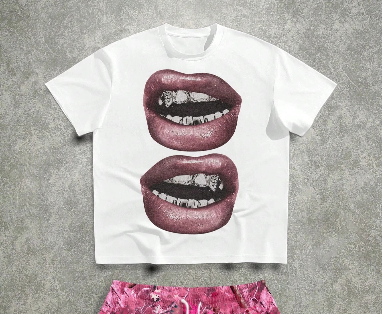 Limitedtime Offer on Maniti EMRG Mens Lip Print Shortsleeved Tshirt with Round Neck Print for Summer 250902