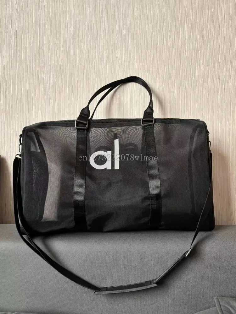 New Womens Transparent Mesh Gym Bag Large Capacity Sports Fitness Bag Men Outdoor Yoga Portable Travel Storage Luggage Handbag H250901
