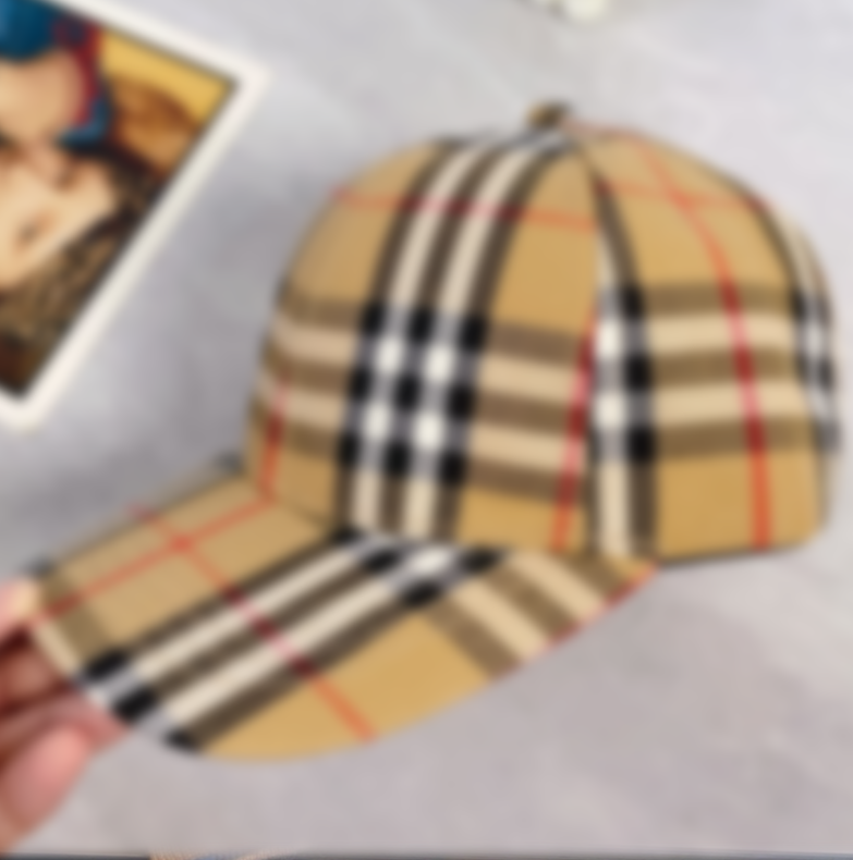 Men's bubbrry hat designer plaid baseball cap women's beige logo intarsia Vintage plaid baseball cap asquette luxury peaked cap