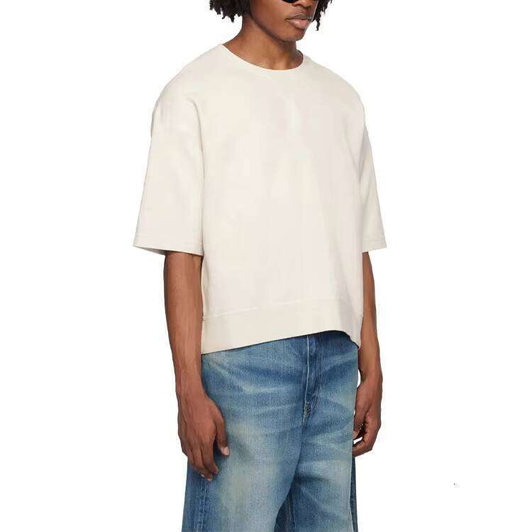 High Quality Cotton Short Sleeve Men's Shirt Logo Print Oversized Fit