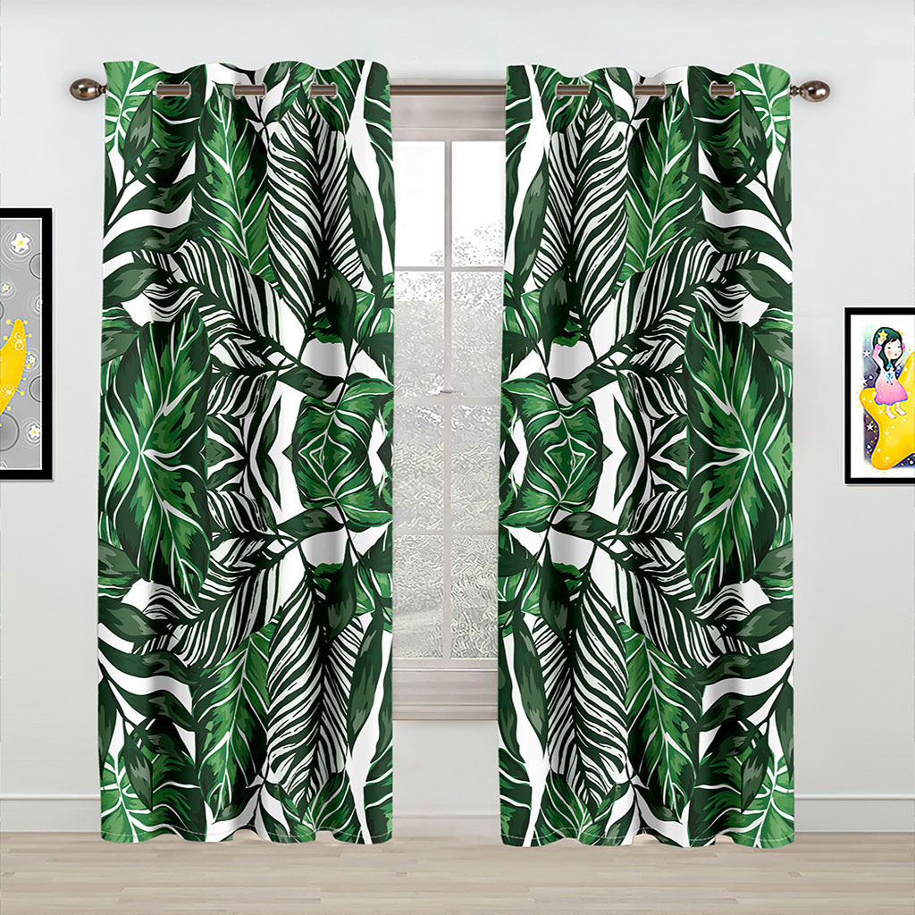 YL-37091 High-precision Customized 3D Curtain Printing Finished Landscape Wave Curtain Blackout Curtain