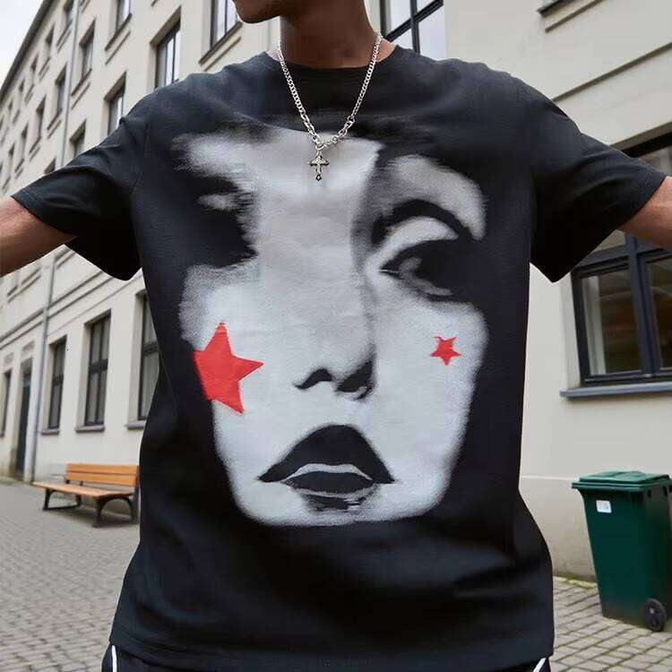 Men's O-neck T-shirt 100% Cotton Quality Oversized Street Style Printed Logo Knitted Clothing Manufacturer