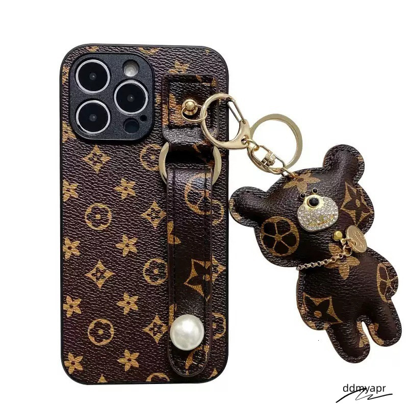 Trendy Brand Old Pattern Compatible With Iphone 15 Pro Pearl Wrist Strap 11 Apple 13 Phone Case 12 Highend 250711