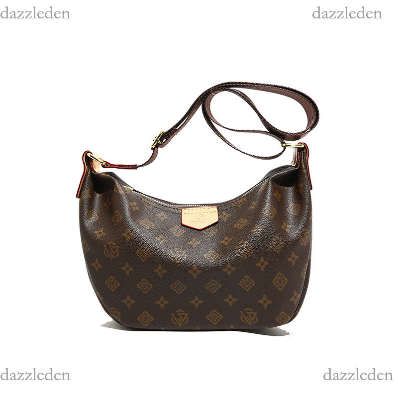 2025 new women's bag old flower contrast color large capacity dumpling fashion retro versatile armpit shoulder crossbody crescent bag