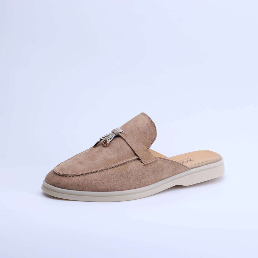 No - Designer Tassel Suede Leather Loafers for Women 2025 Slip On Slippers Flat Work Walking Shoes High Quality