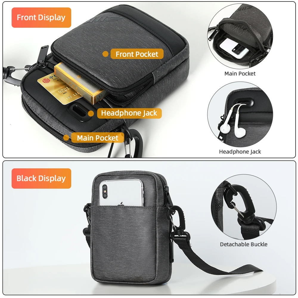 HcanKcan Casual Mens Shoulder Bag Travel Fashion Crossbody Man Pack Waterproof Men Wallet Handbag Business Side Bags For Women 250918